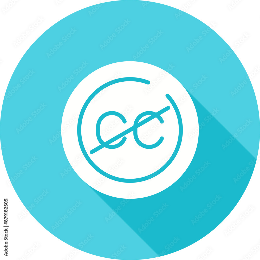 Obraz premium Closed Captions Circle Vector Icon