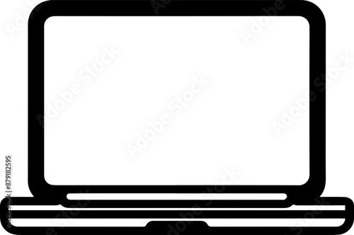 computer monitor isolated on white