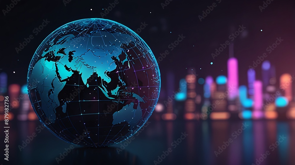 virtual internet globe, digital communication metaverse technology network and worldwide network, map for infographics, abstract background technology or science virtual internet globe, digital communication metaverse technology network and worldwide network, map for infographics, abstract background technology or science