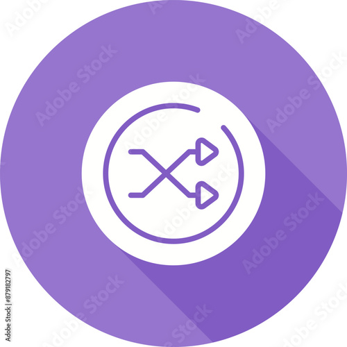 Shuffle Circle Vector Icon