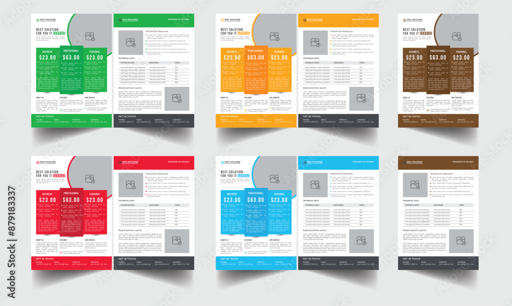 Technical Data Sheet layout template Product Catalogue modern a4 Technical Data Sheet layout template Product Catalogue modern a4