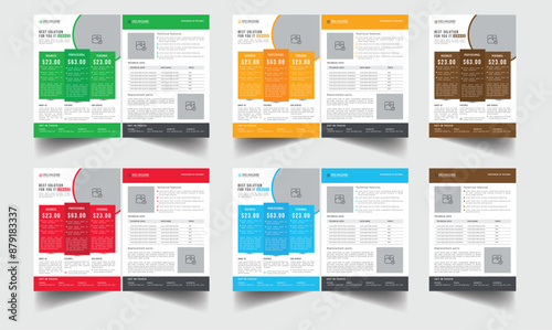 Technical Data Sheet layout template. Product Catalogue & modern a4 product catalog design template, Sponsorship level template design, A4 flyer, corporate flyer, business flyer, catalog