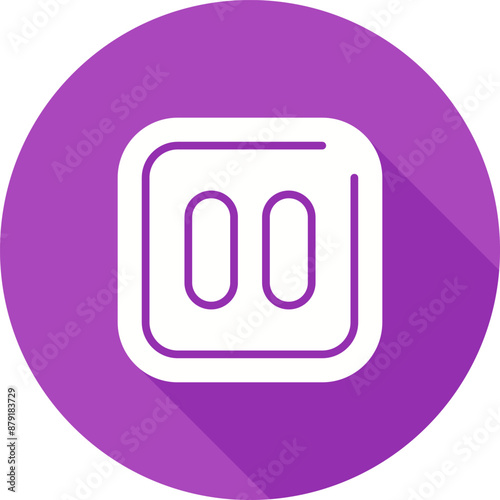 Pause Sqaure Vector Icon