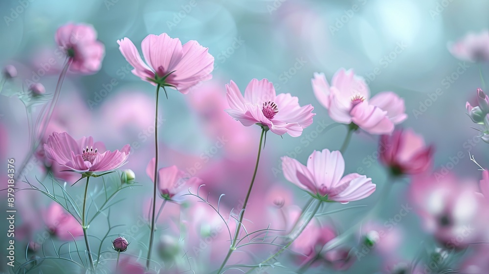 Soft focus flowers in dreamy garden Soft focus flowers in dreamy garden