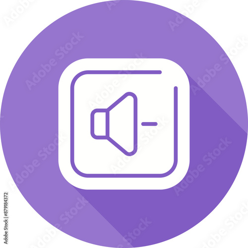 Volume Down Square Vector Icon