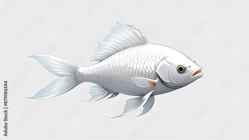 elegance white fish swimming elegance white fish swimming