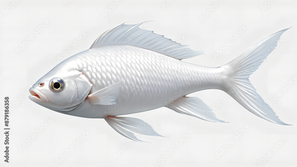 elegance white fish swimming elegance white fish swimming