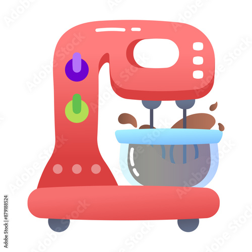 A mixer icon designed in a flat style 