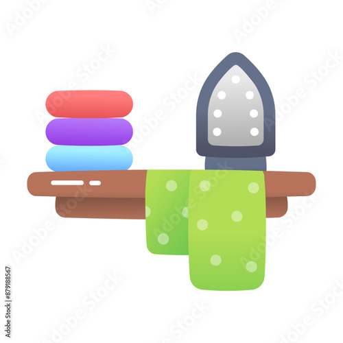 An ironing board flat icon 