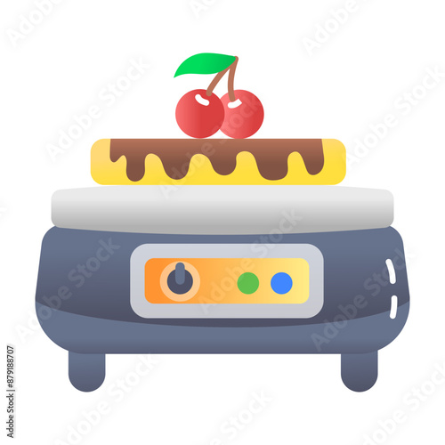 A flat style icon of crepe maker 