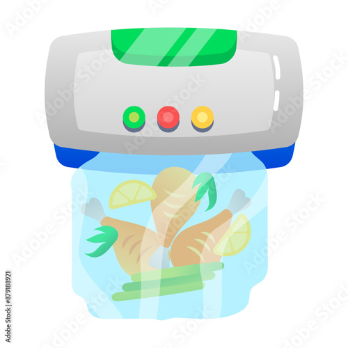 A flat icon of vacuum sealer  