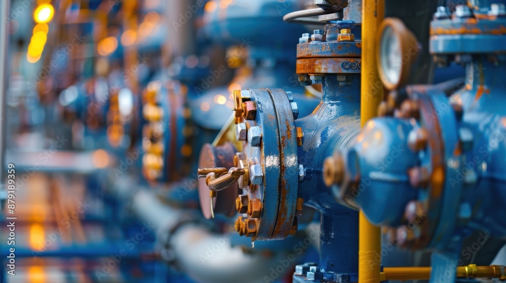 Fototapeta premium a section of a natural gas processing plant