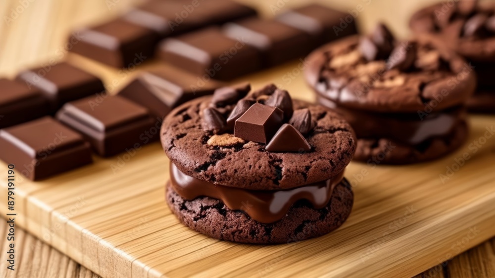 Deliciously indulgent chocolate cookie sandwiches Deliciously indulgent chocolate cookie sandwiches