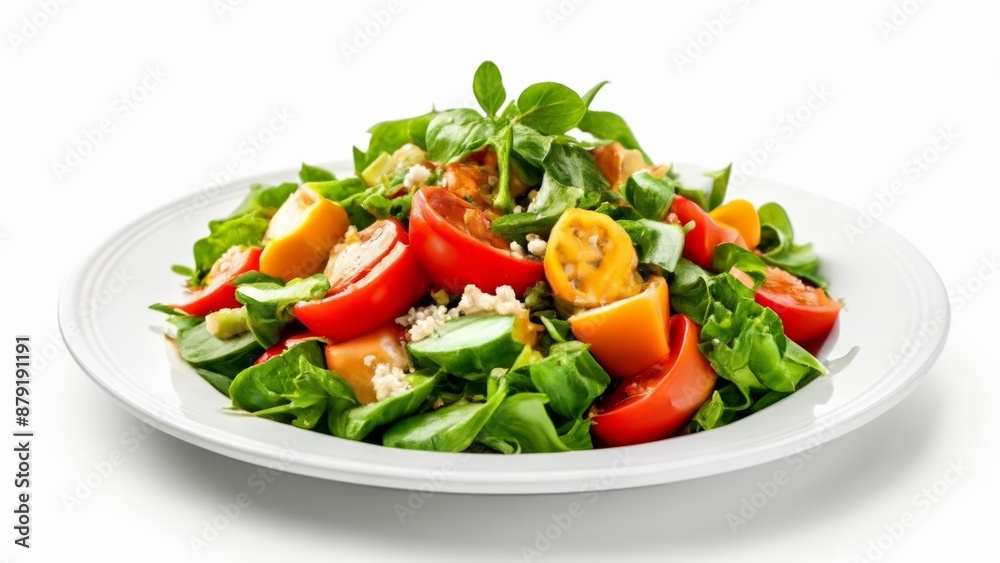 Fresh and vibrant salad ready to be savored Fresh and vibrant salad ready to be savored