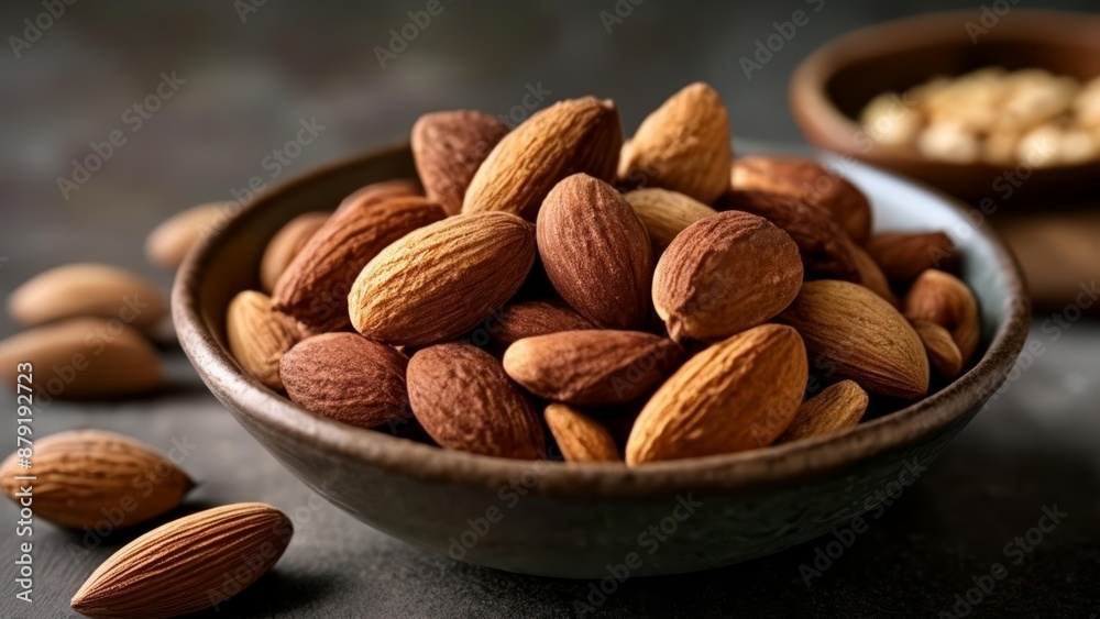 Nutty Delight A bowl of almonds ready to be enjoyed Nutty Delight A bowl of almonds ready to be enjoyed