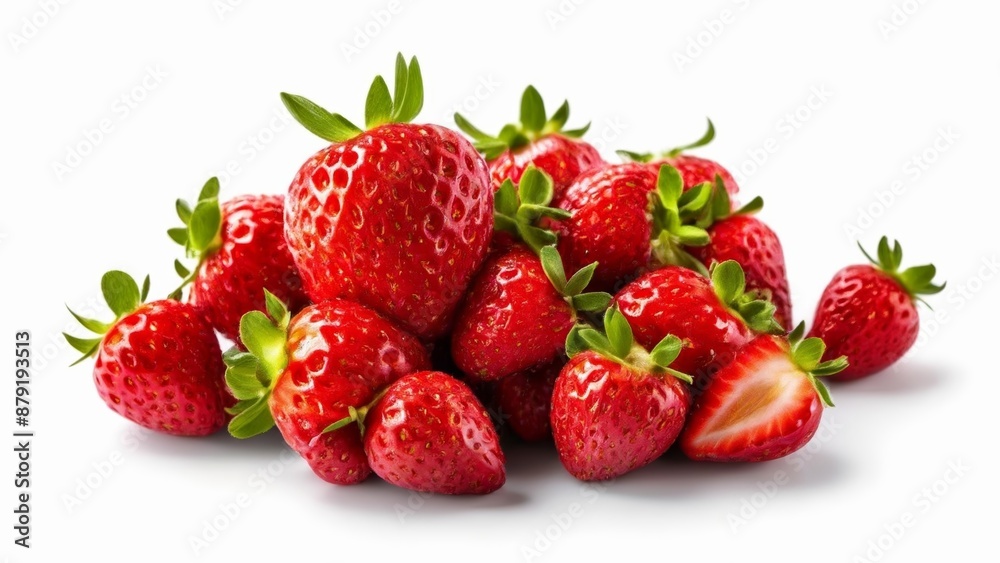  Fresh and ripe strawberries ready to be enjoyed