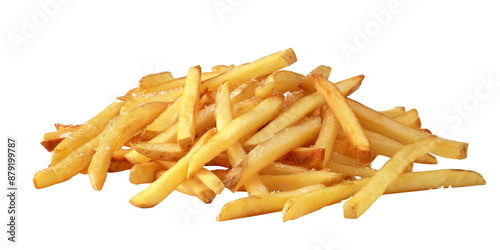 French fries isolated on transparent or white background
