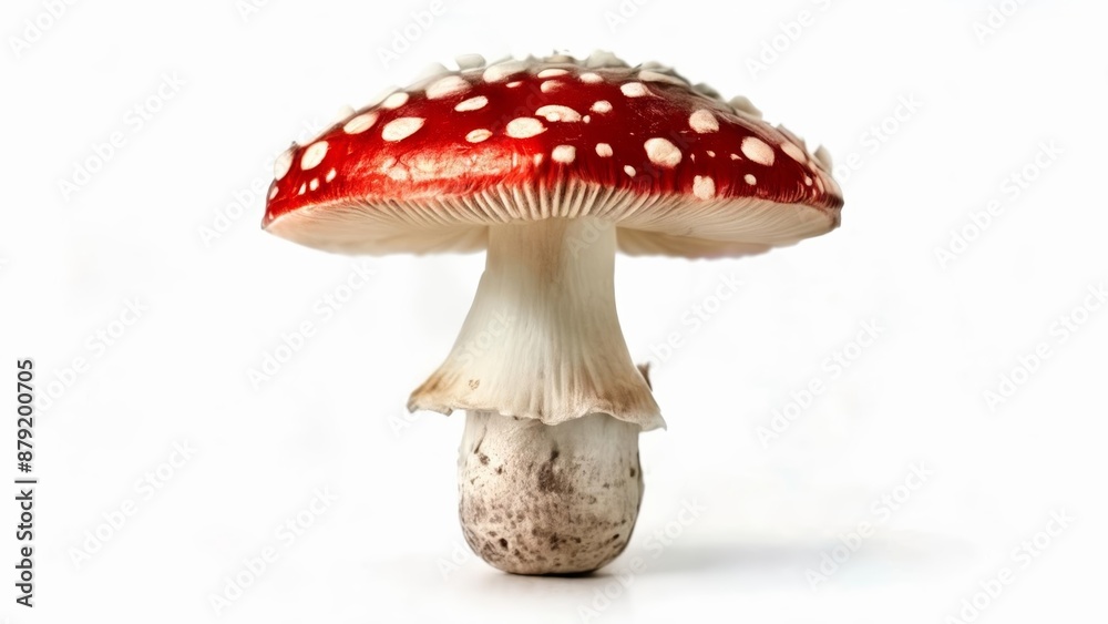 Mushroom Magic A closeup of a vibrant red and white mushroom Mushroom Magic A closeup of a vibrant red and white mushroom