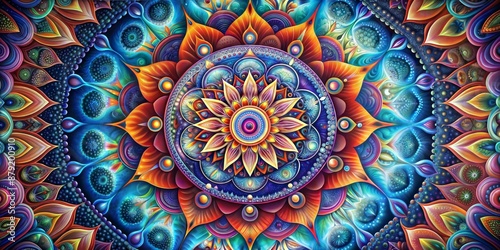 abstract floral mandala background