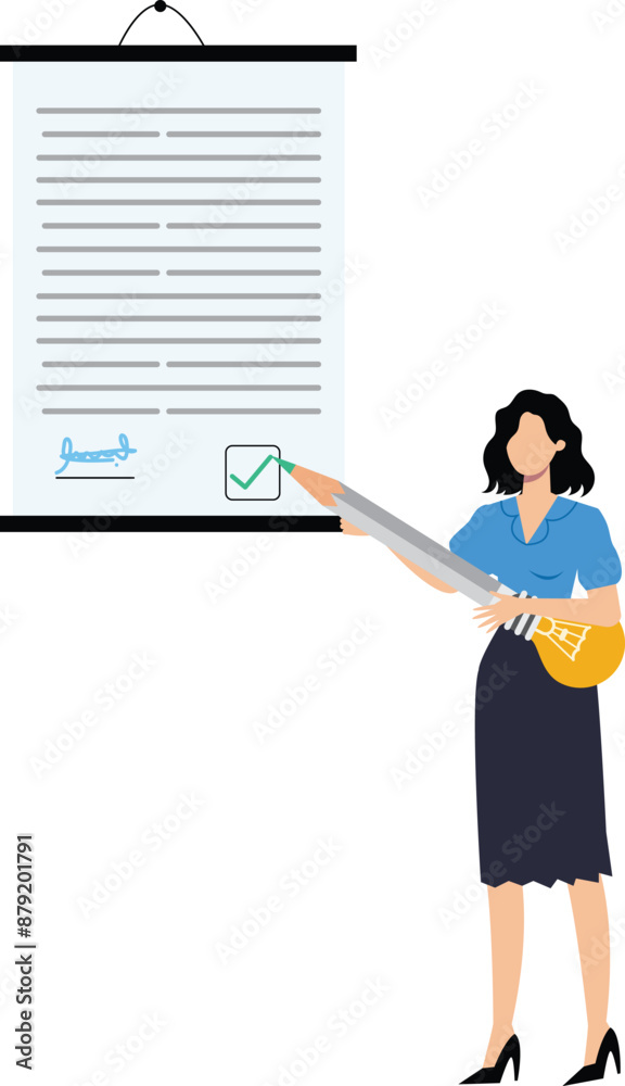 Survey or feedback opinion, checklist of completion or questionnaire form, evaluation or assessment review, checkbox clipboard concept, businesswoman complete survey with lightbulb pencil Survey or feedback opinion, checklist of completion or questionnaire form, evaluation or assessment review, checkbox clipboard concept, businesswoman complete survey with lightbulb pencil