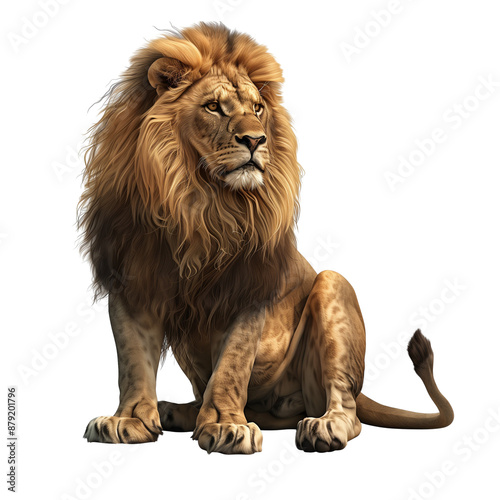 Isolated Cutout Lion photo