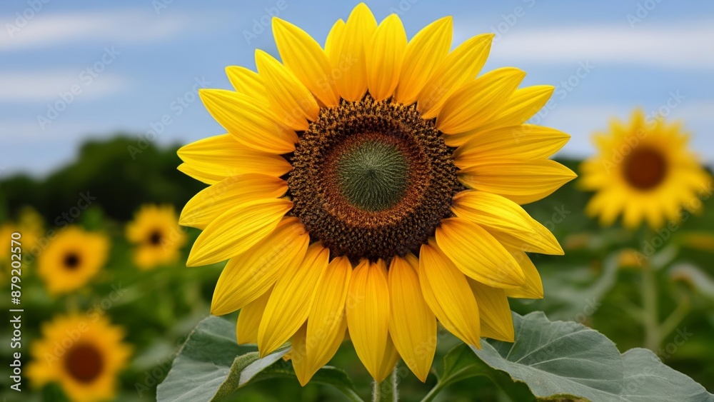 Fototapeta premium Bright and Beautiful A Field of Sunflowers
