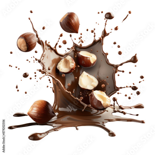 Chocolate Splash with Hazelnuts