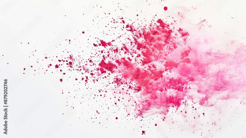 Powdery abstract splatter on a white backdrop Powdery abstract splatter on a white backdrop