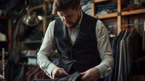 Skilled Tailor Meticulously...