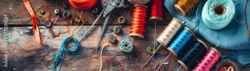 Sewing Essentials on a Work...