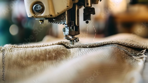 Close up Shot of Serging Ma...