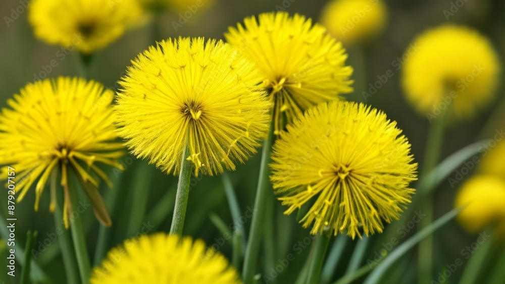Bright and cheerful yellow wildflowers in bloom Bright and cheerful yellow wildflowers in bloom