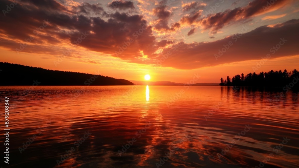 Peaceful Sunset on Calm Waters Peaceful Sunset on Calm Waters