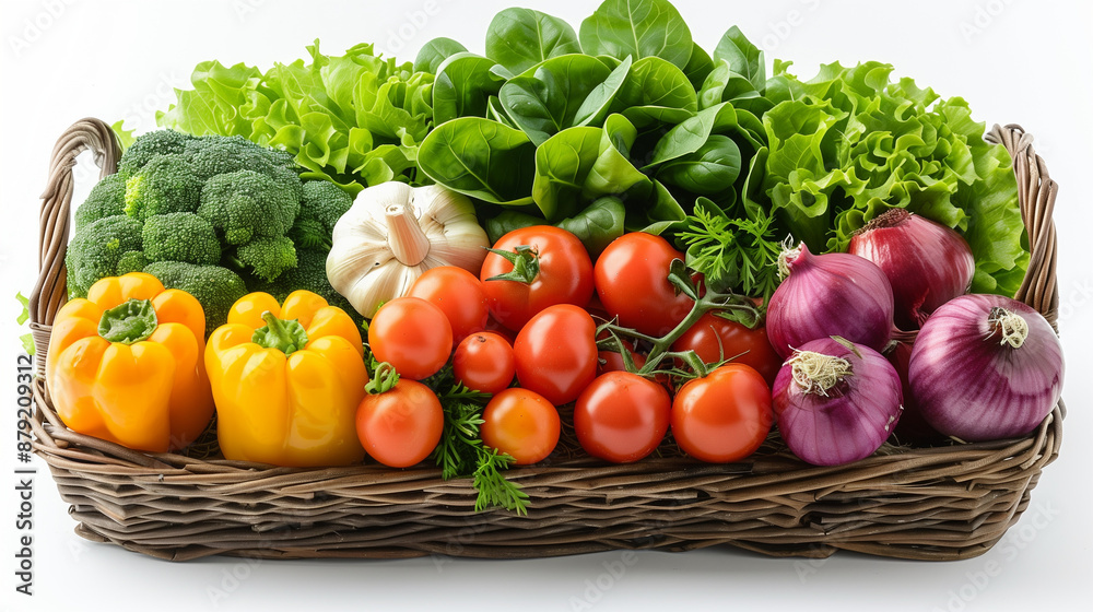 Basket of Assorted Organic Vegetables Basket of Assorted Organic Vegetables