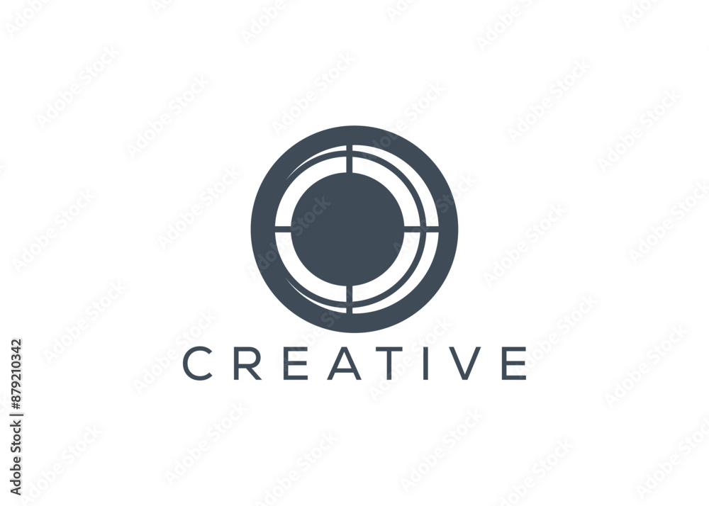 Minimal and professional gun shoot target logo design template Minimal and professional gun shoot target logo design template
