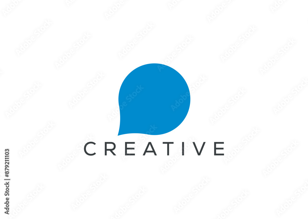 Minimal and professional message logo design template. Chat bubble logo Minimal and professional message logo design template. Chat bubble logo