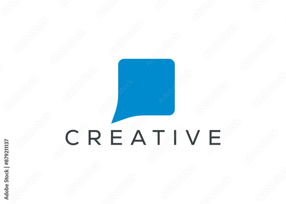 Minimal and professional message logo design template. Chat bubble logo Minimal and professional message logo design template. Chat bubble logo