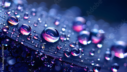 Beautiful purple background and water drop purple shade wallpaper