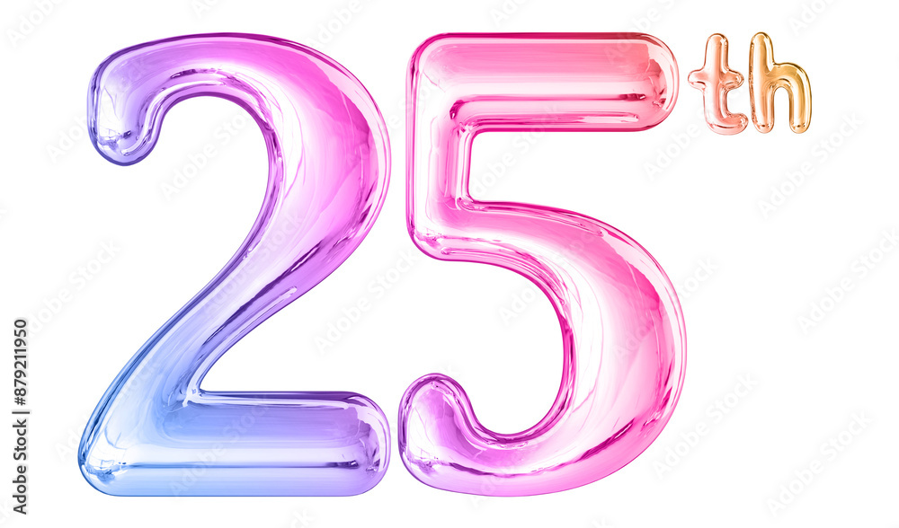 25th Anniversary Gradient Number 3D 25th Anniversary Gradient Number 3D