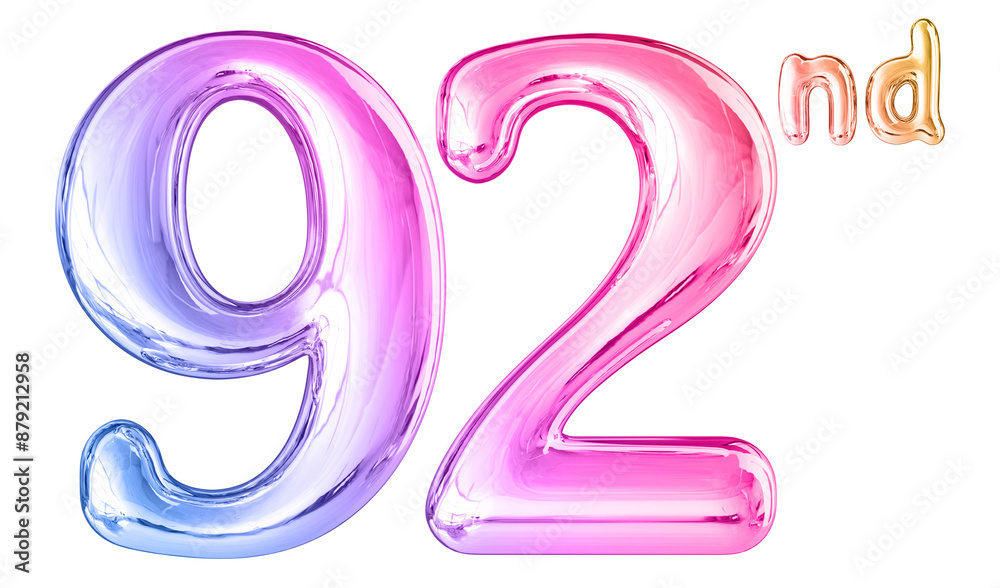 92ndAnniversary Gradient Number 3D 92ndAnniversary Gradient Number 3D