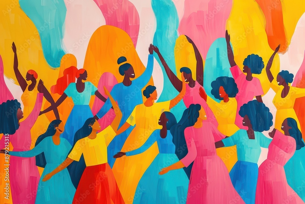 Celebrates individuality and self-expression through a whimsical dance scene. Celebrates individuality and self-expression through a whimsical dance scene.