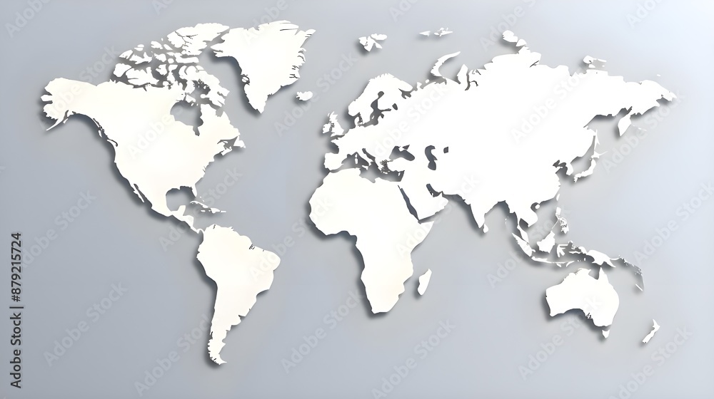 Obraz premium World digital outlined map background