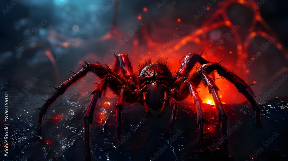 Creepy spider scene giant. Creature big. Generate Ai Creepy spider scene giant. Creature big. Generate Ai