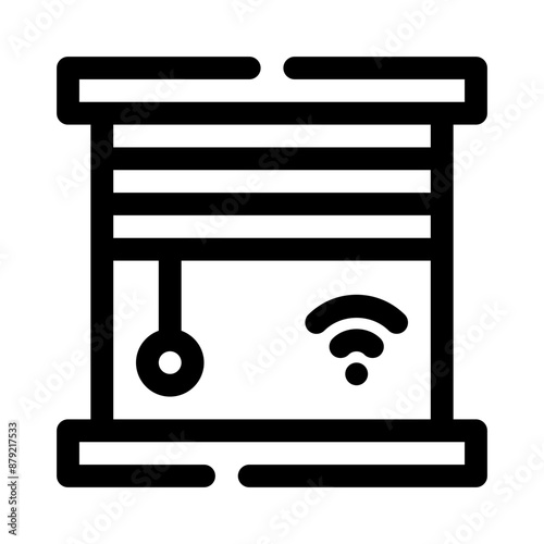 smart window blinds line icon