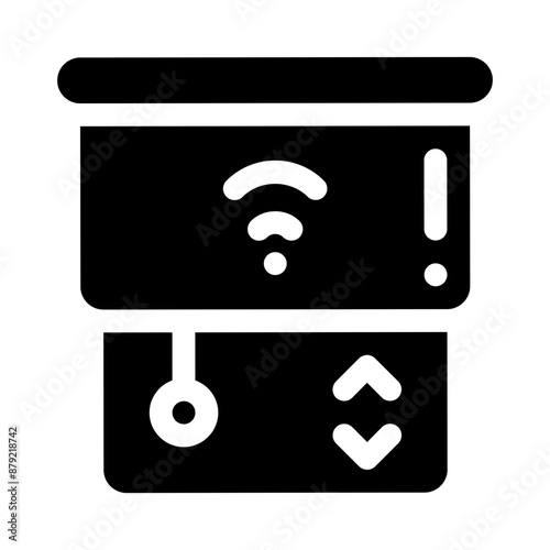 smart blinds glyph icon