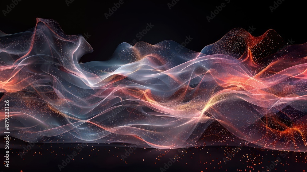 Abstract light flow representing technological evolution Abstract light flow representing technological evolution