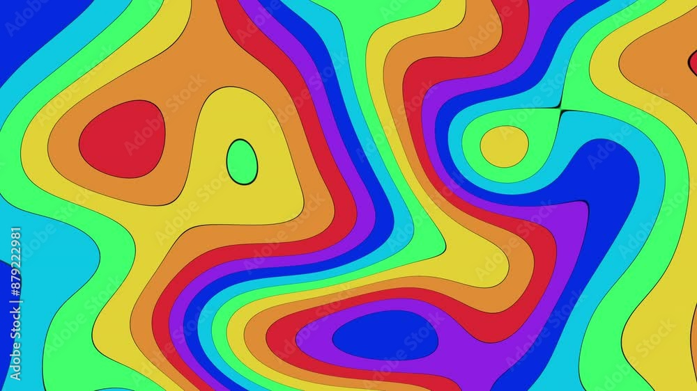 Abstract liquid patterns, flowing fluid shapes, rainbow colors, seamless loop, wallpaper, background Abstract liquid patterns, flowing fluid shapes, rainbow colors, seamless loop, wallpaper, background