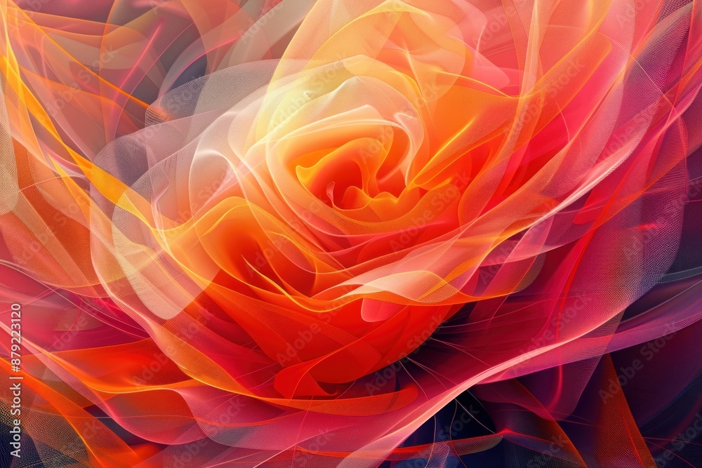 Abstract Rose in Red and Yellow Hues Abstract Rose in Red and Yellow Hues