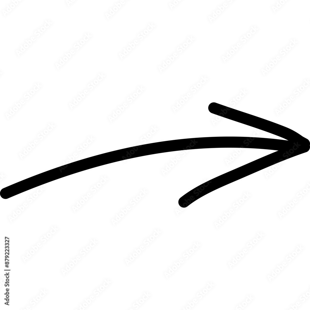 Hand Drawn Arrow. Arrow in Sketch Style Icon Hand Drawn Arrow. Arrow in Sketch Style Icon