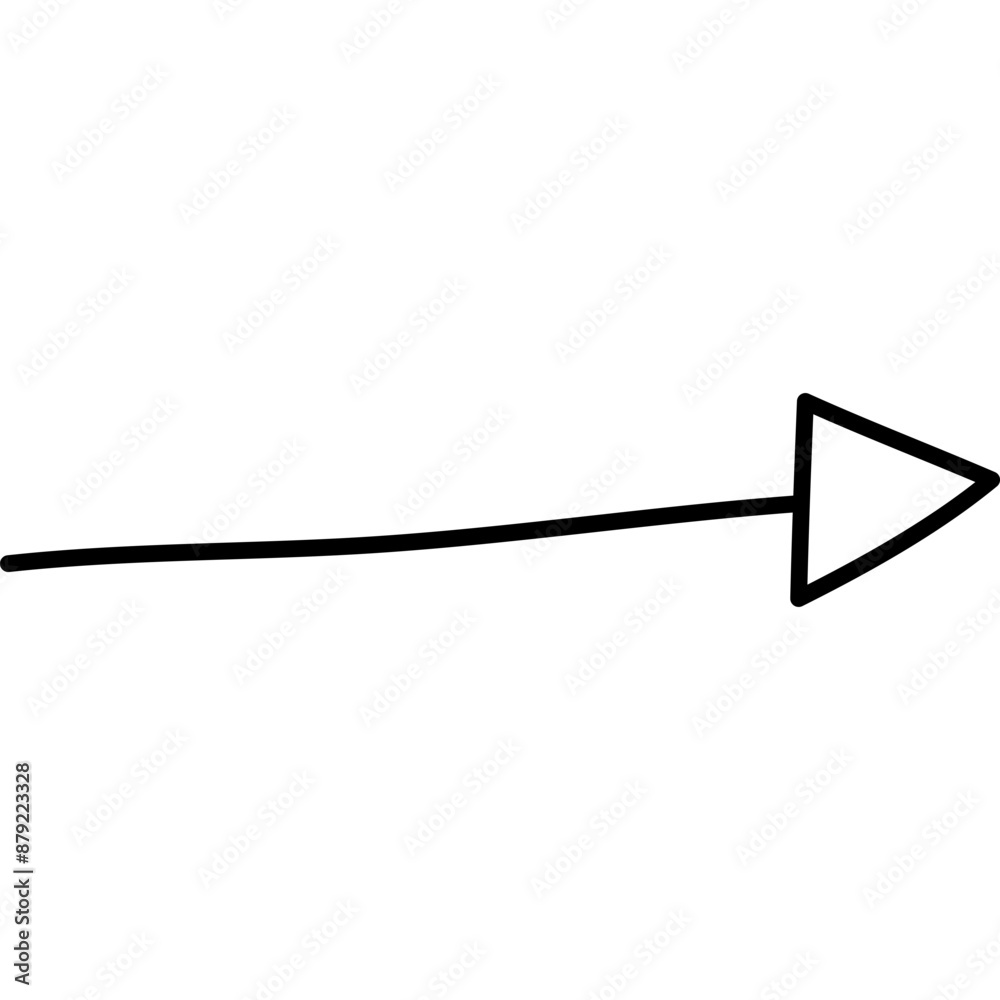 Hand Drawn Arrow. Arrow in Sketch Style Icon Hand Drawn Arrow. Arrow in Sketch Style Icon